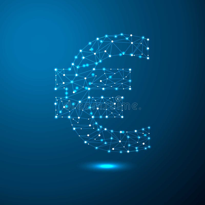 Icono del centavo euro en el estilo polivinílico bajo que consiste en puntos, líneas, y formas bajo la forma de planetas, estrell libre illustration Icono del centavo euro en el estilo polivinílico bajo que consiste en puntos, líneas, y formas bajo la forma de planetas, estrell libre illustration