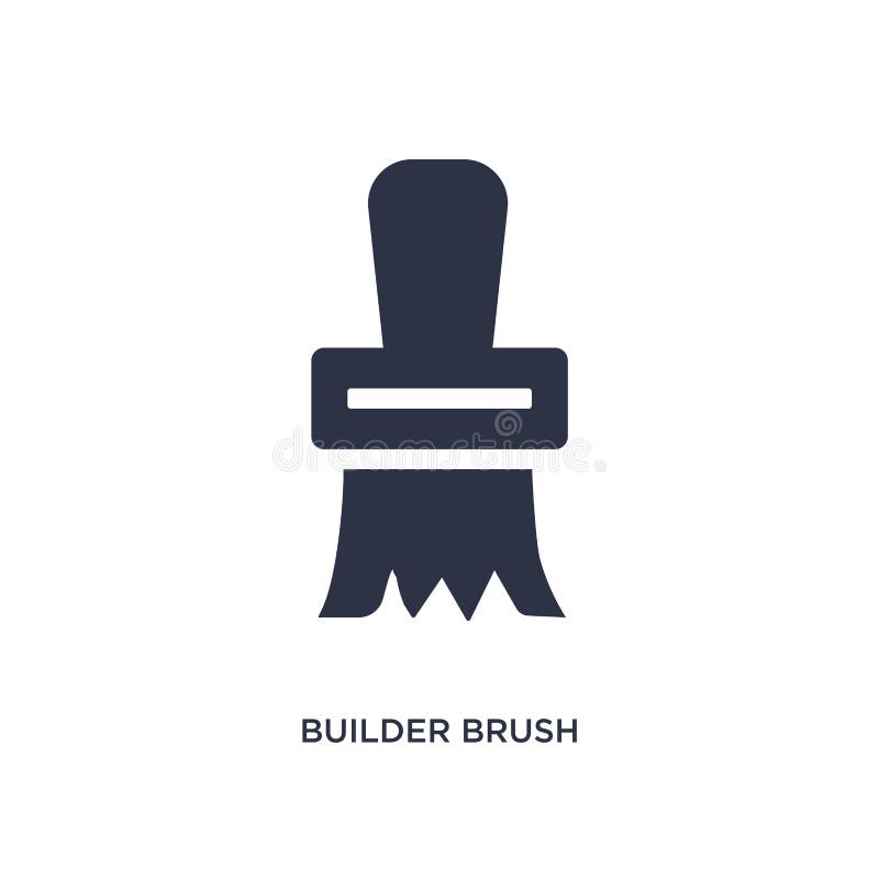 icono del cepillo del constructor en el fondo blanco Ejemplo simple del elemento del concepto de la construcción ilustración del vector icono del cepillo del constructor en el fondo blanco Ejemplo simple del elemento del concepto de la construcción ilustración del vector