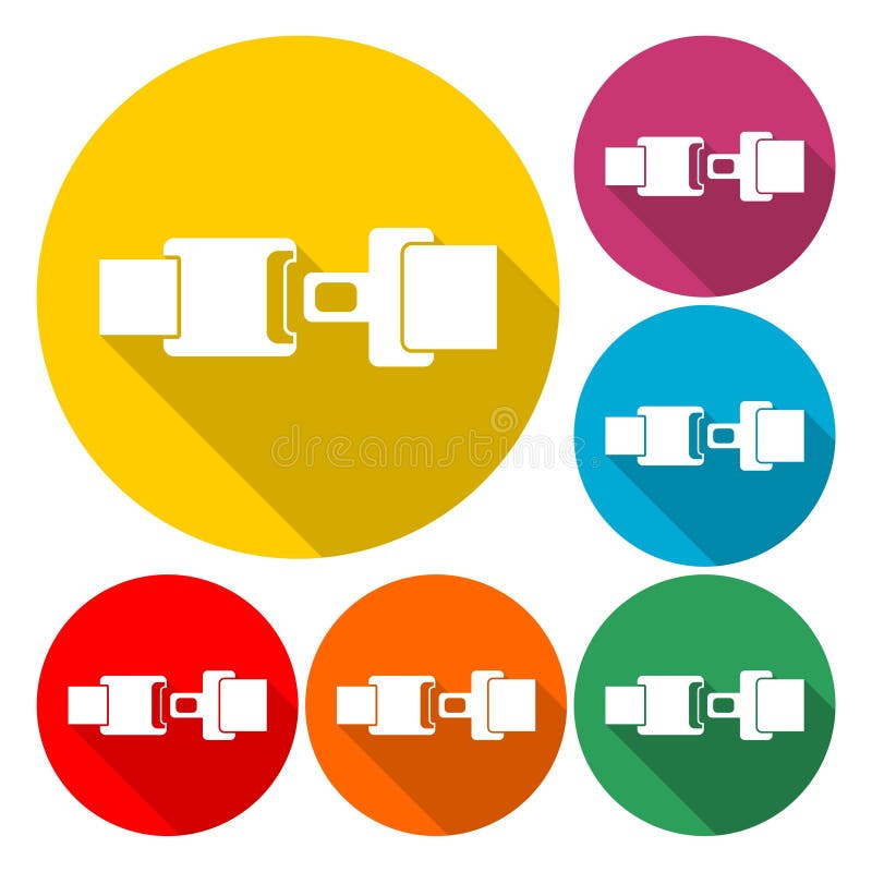 Icono del cinturón de seguridad - ejemplo del vector ilustración del vector Icono del cinturón de seguridad - ejemplo del vector ilustración del vector