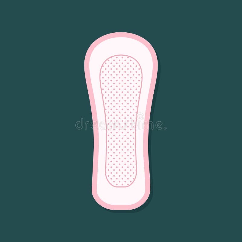 Icono del cojín de la higiene de las mujeres Producto femenino de la servilleta sanitaria