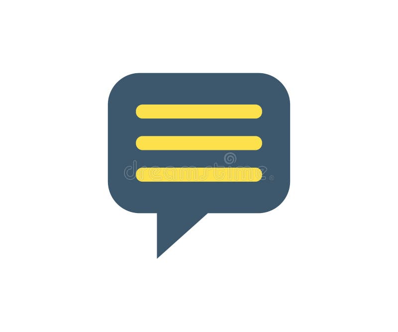 Icono del comentario Ejemplo del vector en estilo minimalista plano libre illustration Icono del comentario Ejemplo del vector en estilo minimalista plano libre illustration