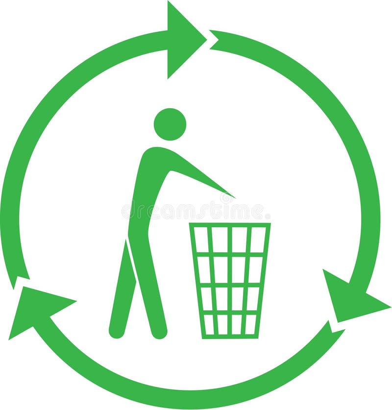 Icono del compartimiento de reciclaje del vector ilustración del vector