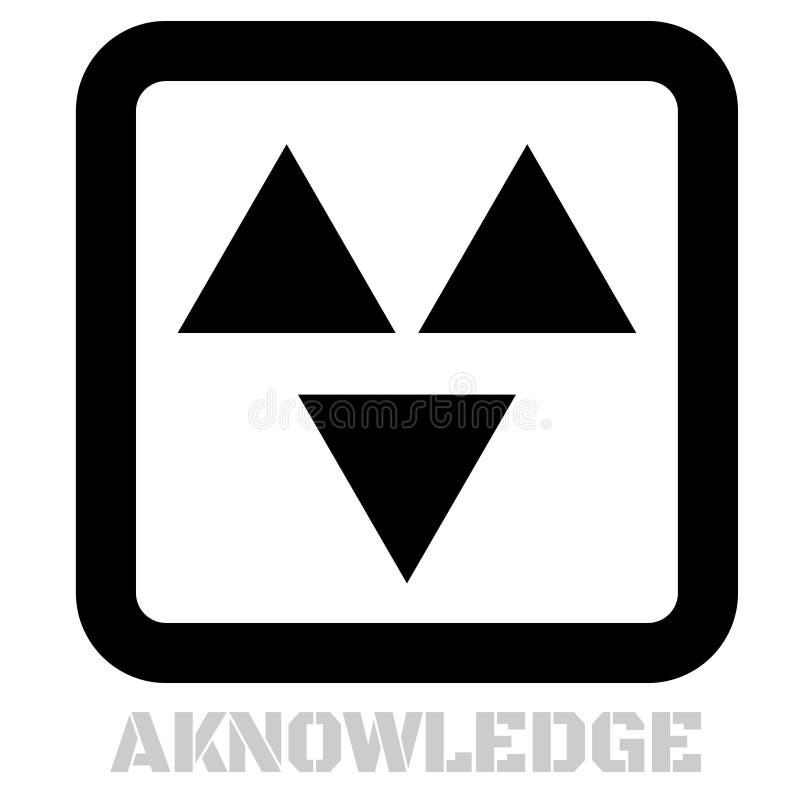 Icono del concepto de Aknowledge en blanco