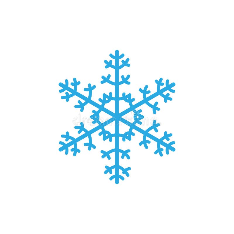 Icono del copo de nieve Muestra azul de la escama de la nieve de la silueta, aislada en el fondo blanco Diseño plano Símbolo del libre illustration Icono del copo de nieve Muestra azul de la escama de la nieve de la silueta, aislada en el fondo blanco Diseño plano Símbolo del libre illustration