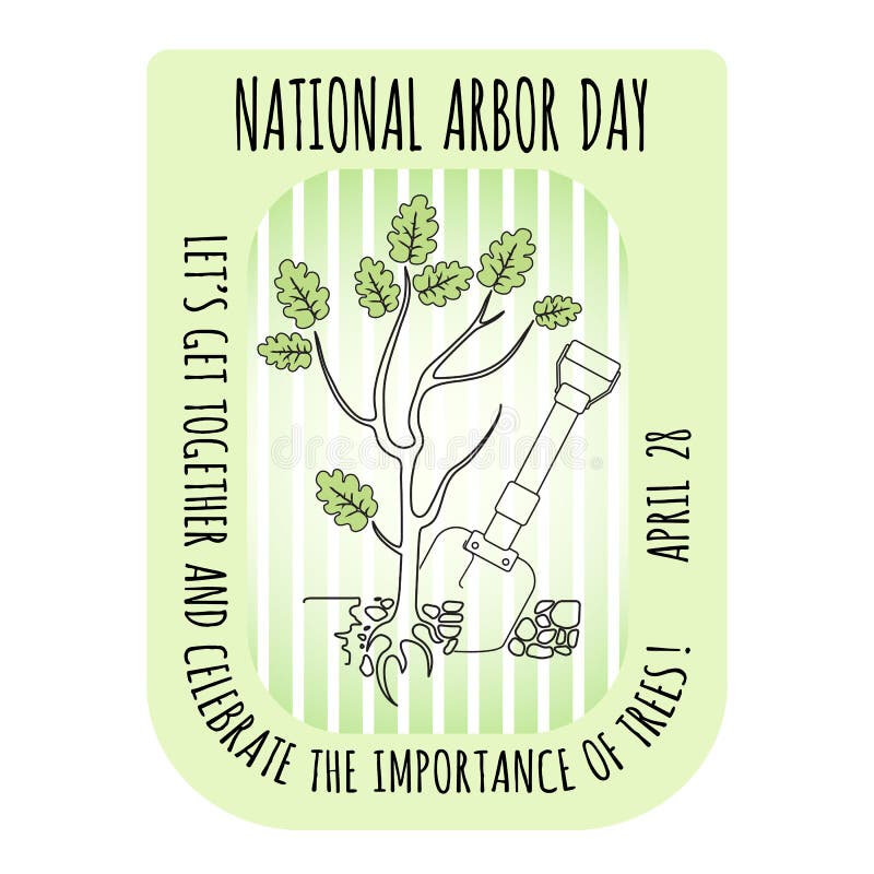Icono del día del árbol Árbol de roble joven Ilustración del vector libre illustration Icono del día del árbol Árbol de roble joven Ilustración del vector libre illustration