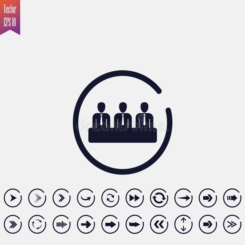 icono del equipo, ejemplo del vector Icono plano Flecha stock de ilustración icono del equipo, ejemplo del vector Icono plano Flecha stock de ilustración