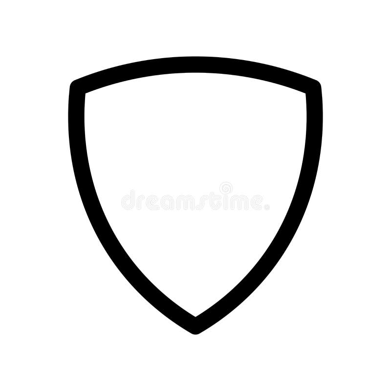 Icono del escudo Símbolo de la seguridad, de la seguridad y de la protección Elemento del diseño moderno del esquema Muestra plan ilustración del vector Icono del escudo Símbolo de la seguridad, de la seguridad y de la protección Elemento del diseño moderno del esquema Muestra plan ilustración del vector