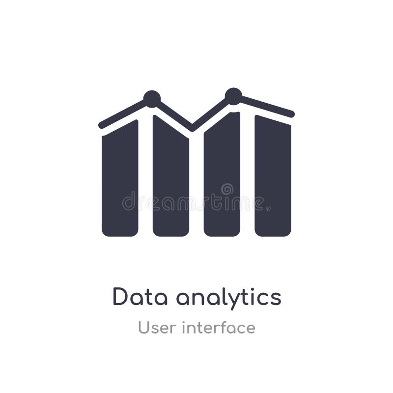 icono del esquema del analytics de los datos l?nea aislada ejemplo del vector de la colecci?n de la interfaz de usuario analytics stock de ilustración icono del esquema del analytics de los datos l?nea aislada ejemplo del vector de la colecci?n de la interfaz de usuario analytics stock de ilustración