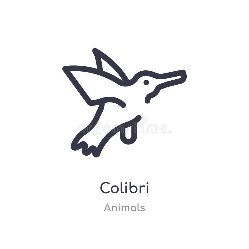icono del esquema del colibri l?nea aislada ejemplo del vector de la colecci?n de los animales icono fino editable del colibri de libre illustration icono del esquema del colibri l?nea aislada ejemplo del vector de la colecci?n de los animales icono fino editable del colibri de libre illustration