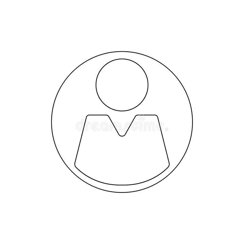 Icono del esquema del hombre del usuario Las muestras y los s?mbolos se pueden utilizar para la web, logotipo, app m?vil, UI, UX stock de ilustración Icono del esquema del hombre del usuario Las muestras y los s?mbolos se pueden utilizar para la web, logotipo, app m?vil, UI, UX stock de ilustración