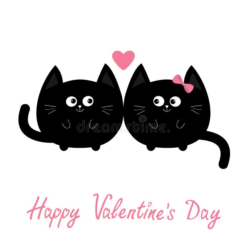 Icono del gato negro de la forma redonda Pares de la familia del amor Personaje de dibujos animados lindo del corazón rosado Rose libre illustration Icono del gato negro de la forma redonda Pares de la familia del amor Personaje de dibujos animados lindo del corazón rosado Rose libre illustration