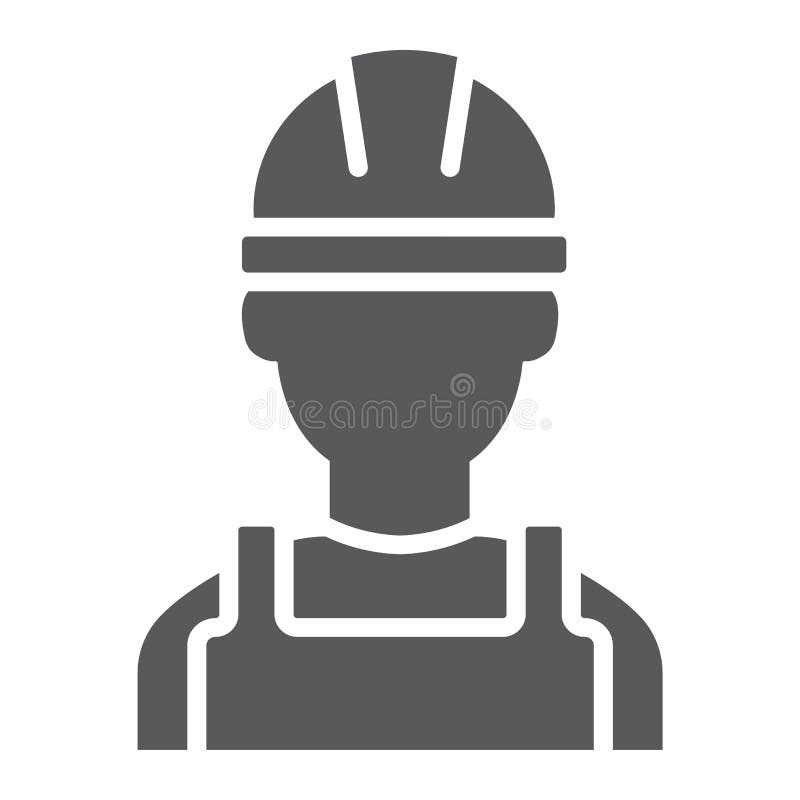 Icono del glyph del constructor, ingeniero y hombre, muestra del trabajador de construcción, gráficos de vector, un modelo sólido ilustración del vector Icono del glyph del constructor, ingeniero y hombre, muestra del trabajador de construcción, gráficos de vector, un modelo sólido ilustración del vector