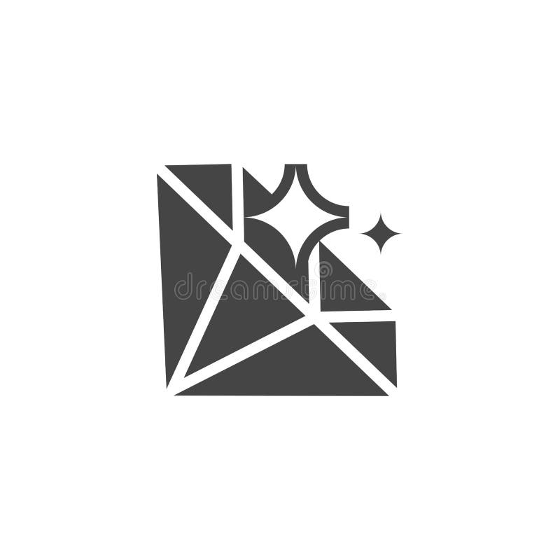 Icono del glyph del diamante Etiqueta del cristal, piedra preciosa preciosa en diseño plano negro Logotipo brillante Juego UI y e stock de ilustración Icono del glyph del diamante Etiqueta del cristal, piedra preciosa preciosa en diseño plano negro Logotipo brillante Juego UI y e stock de ilustración