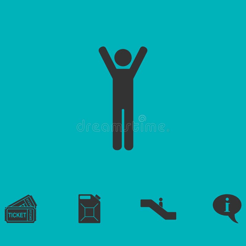 Icono del hombre plano stock de ilustración Icono del hombre plano stock de ilustración