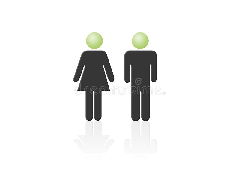 Icono del hombre y de la mujer, un hombre, una mujer