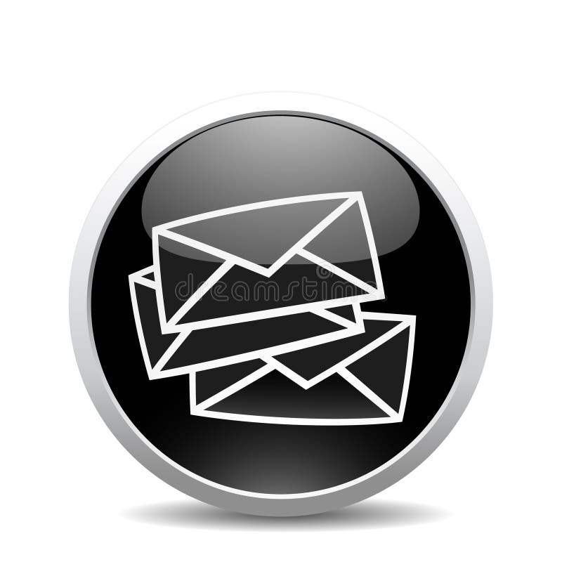 Icono de correo electrónico e internet stock de ilustración