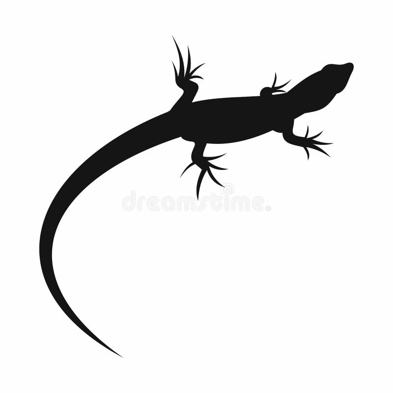 Icono del lagarto, estilo simple libre illustration