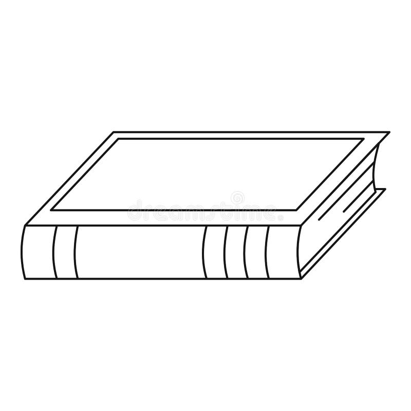Icono del libro cerrado, estilo del esquema libre illustration Icono del libro cerrado, estilo del esquema libre illustration