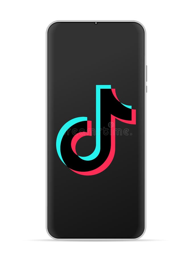 Icono Del Logotipo De Tiktok En La Pantalla Del Smartphone Imagen editorial  - Ilustración de comercial, blanco: 198261650