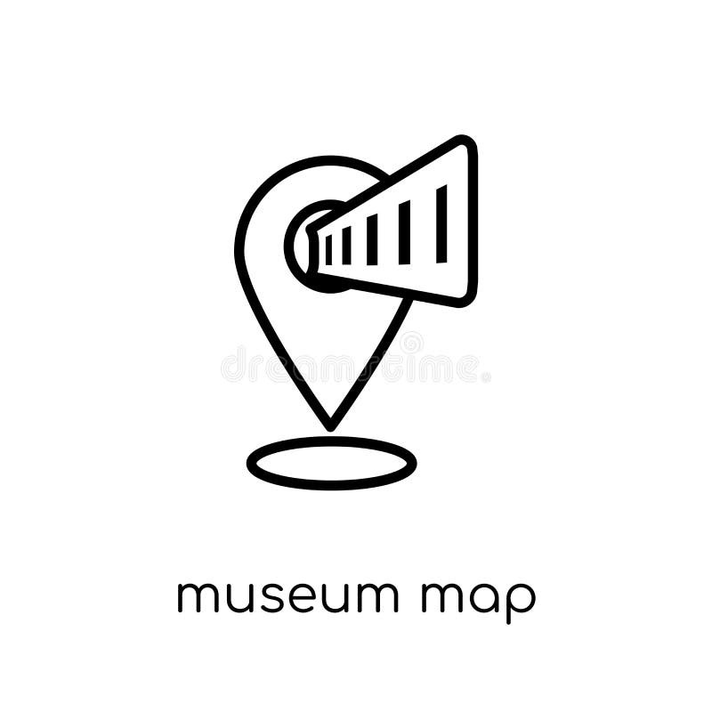 icono del mapa del museo de la colección del museo ilustración del vector icono del mapa del museo de la colección del museo ilustración del vector