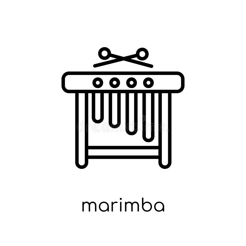 Icono Del Marimba Concepto De Moda Del Logotipo Del Marimba En El Fondo