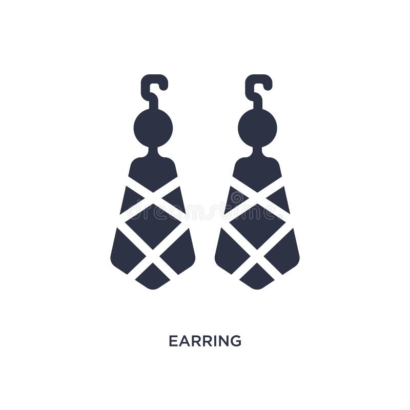 icono del pendiente en el fondo blanco Ejemplo simple del elemento del concepto de la joyería stock de ilustración icono del pendiente en el fondo blanco Ejemplo simple del elemento del concepto de la joyería stock de ilustración