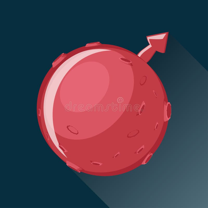 Icono del planeta de Marte stock de ilustración Icono del planeta de Marte stock de ilustración