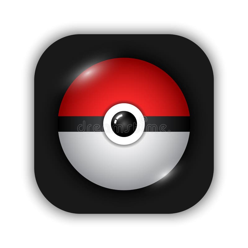 Linha De Fundo Fino Do ícone Do Pokemon Go Foto de Stock Editorial -  Ilustração de etiqueta, fundo: 175567638