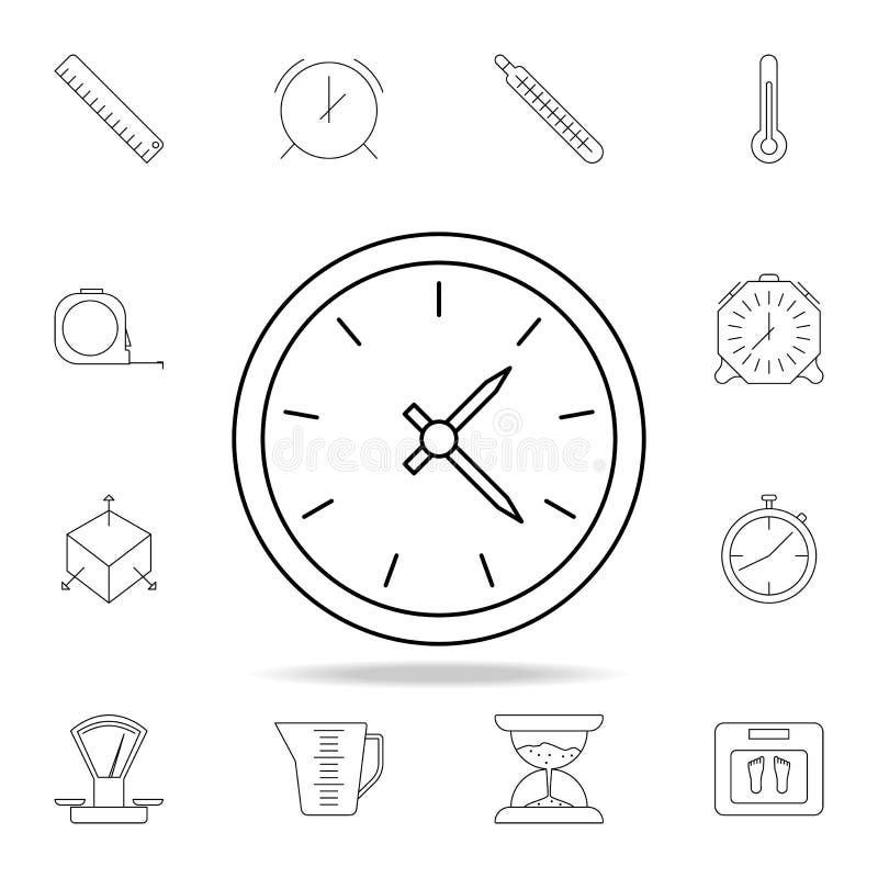 Icono del reloj Sistema detallado de iconos de los instrumentos de medida Diseño gráfico superior Uno de los iconos de la colecci libre illustration Icono del reloj Sistema detallado de iconos de los instrumentos de medida Diseño gráfico superior Uno de los iconos de la colecci libre illustration