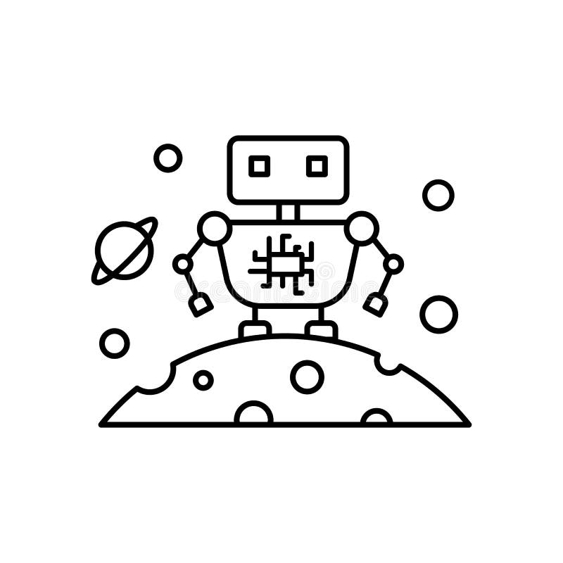 Icono Del Robot De Ciencia Ficción Línea Simple, Contorno Vectorial  Elementos De Iconos De Colonización Interplanetaria Para Ui Y Stock de  ilustración - Ilustración de internet, futuro: 170649195