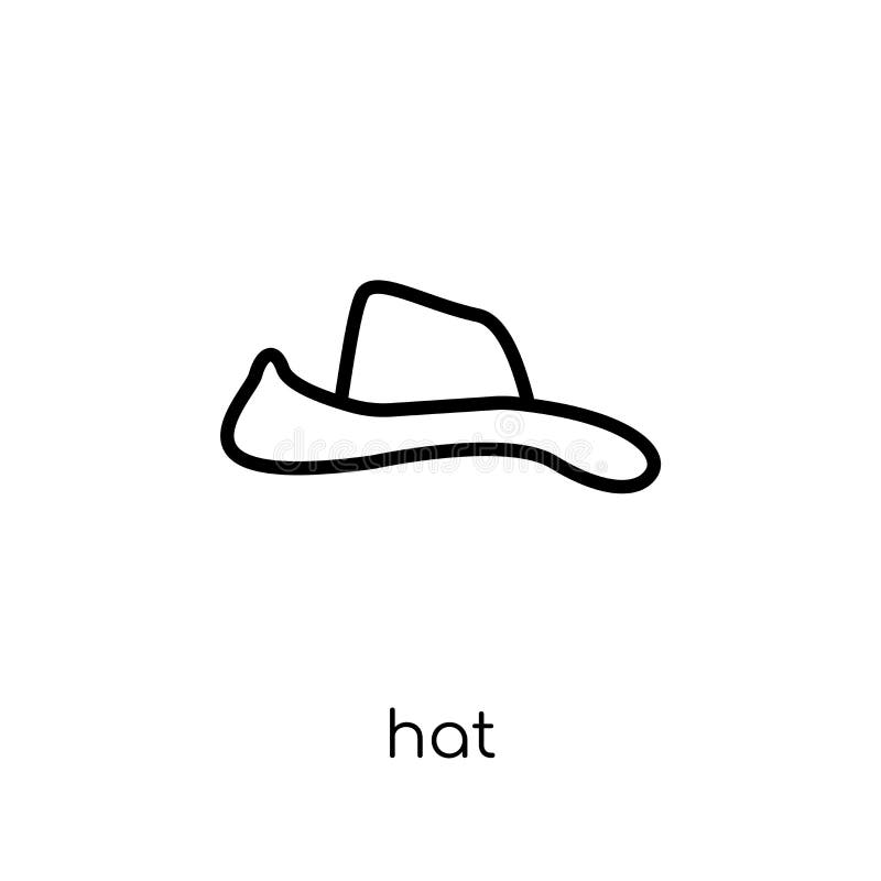 Icono del sombrero de la colección stock de ilustración Icono del sombrero de la colección stock de ilustración
