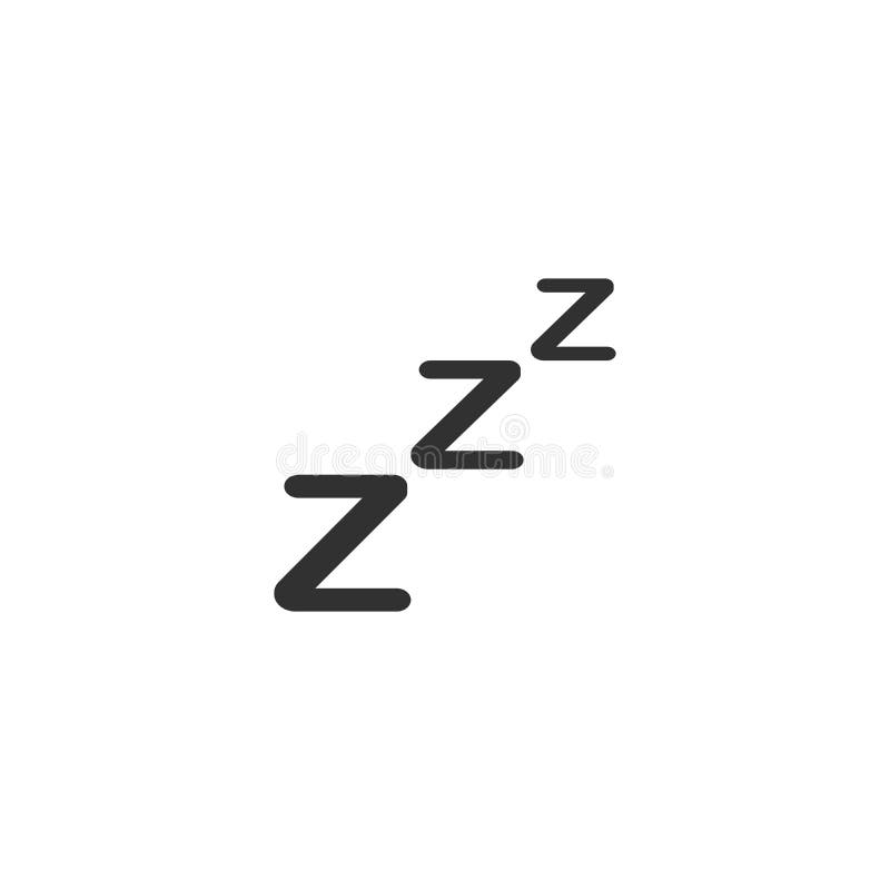 Icono del sueño de ZZZ Ilustración del vector aislada en el fondo blanco ilustración del vector Icono del sueño de ZZZ Ilustración del vector aislada en el fondo blanco ilustración del vector