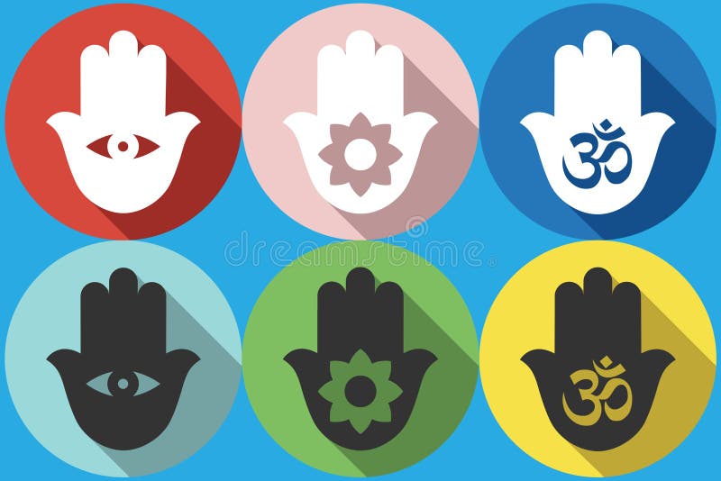 Icono del símbolo de Hamsa libre illustration Icono del símbolo de Hamsa libre illustration