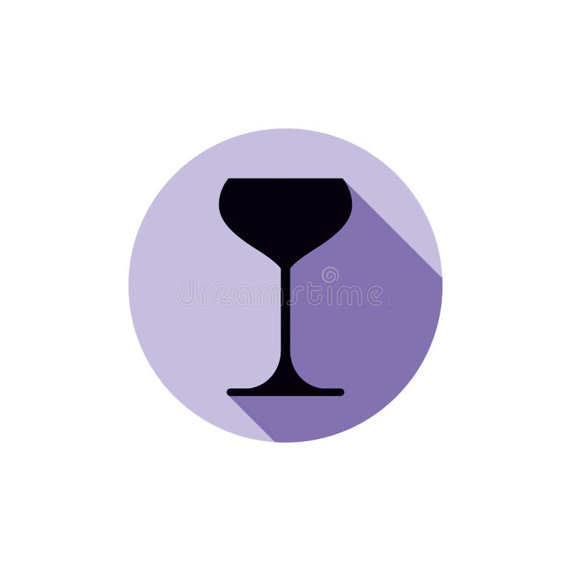 Icono del tema del alcohol, cubilete del champán colocado en un círculo Colorfu ilustración del vector Icono del tema del alcohol, cubilete del champán colocado en un círculo Colorfu ilustración del vector