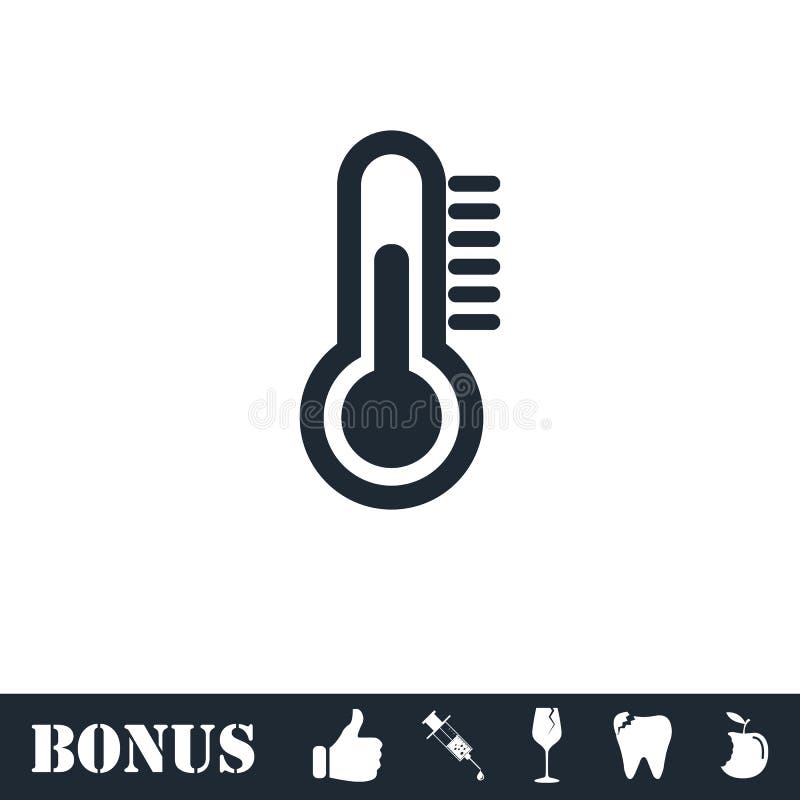 Icono del term?metro plano libre illustration Icono del term?metro plano libre illustration