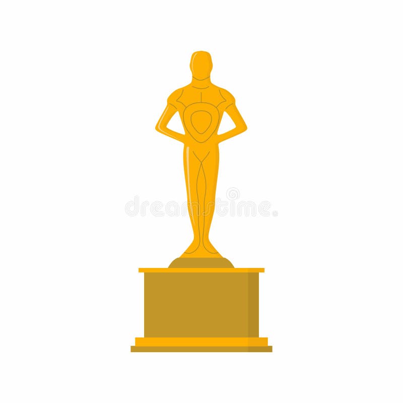 Icono Del Trofeo Oscar. Un Premio Al Mérito Artístico Y Técnico En La  Industria Cinematográfica. Símbolo Del Trofeo De Hollywood. Fotografía  editorial - Ilustración de trofeo, podio: 212873162