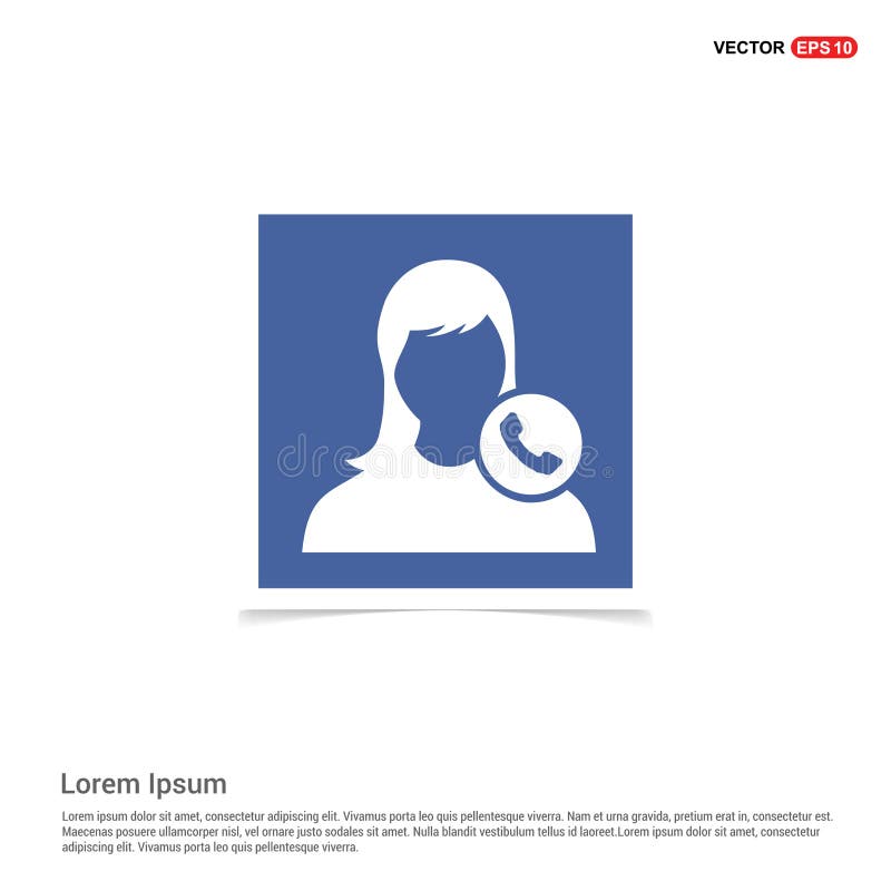 Icono del usuario de la llamada - capítulo azul de la foto stock de ilustración
