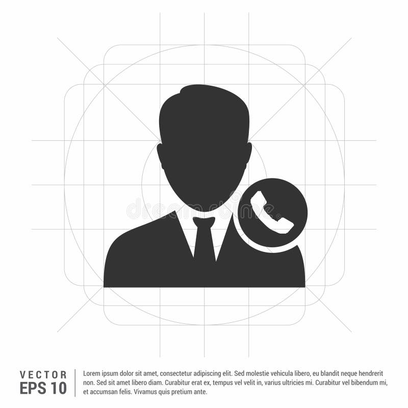 Icono del usuario de la llamada ilustración del vector