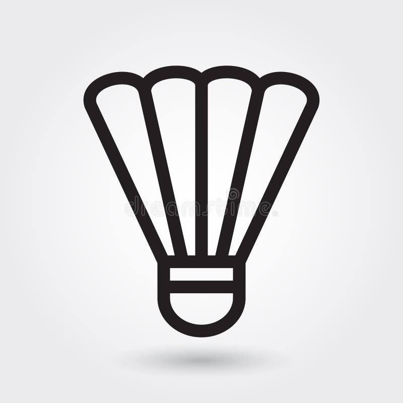 Icono del vector del bádminton, icono del volante, símbolo de los deportes Esquema moderno, simple, ejemplo del vector del esquem stock de ilustración Icono del vector del bádminton, icono del volante, símbolo de los deportes Esquema moderno, simple, ejemplo del vector del esquem stock de ilustración