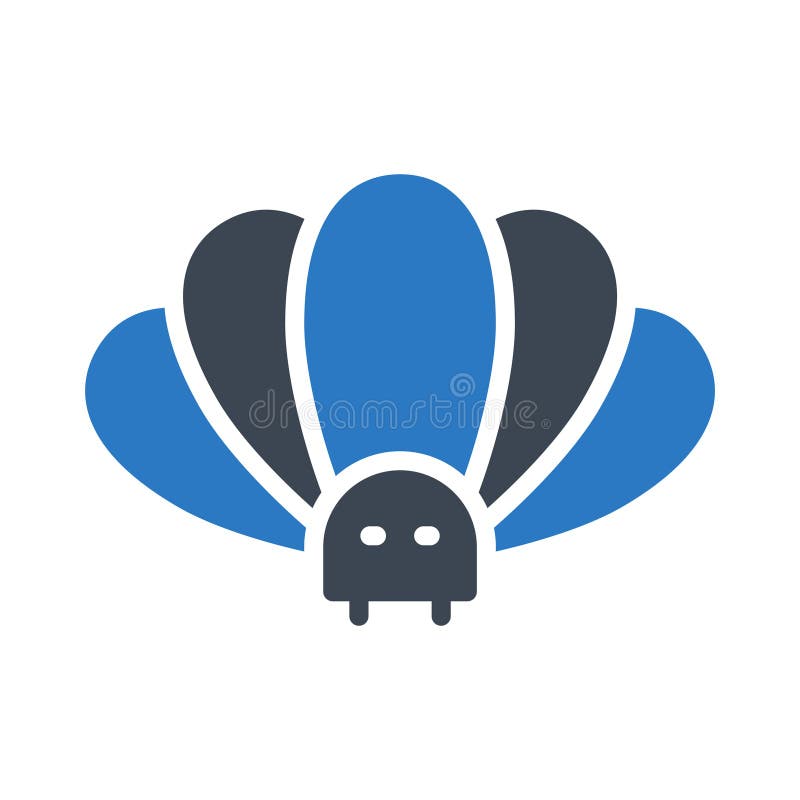 Icono del vector del color del glyph del insecto ilustración del vector
