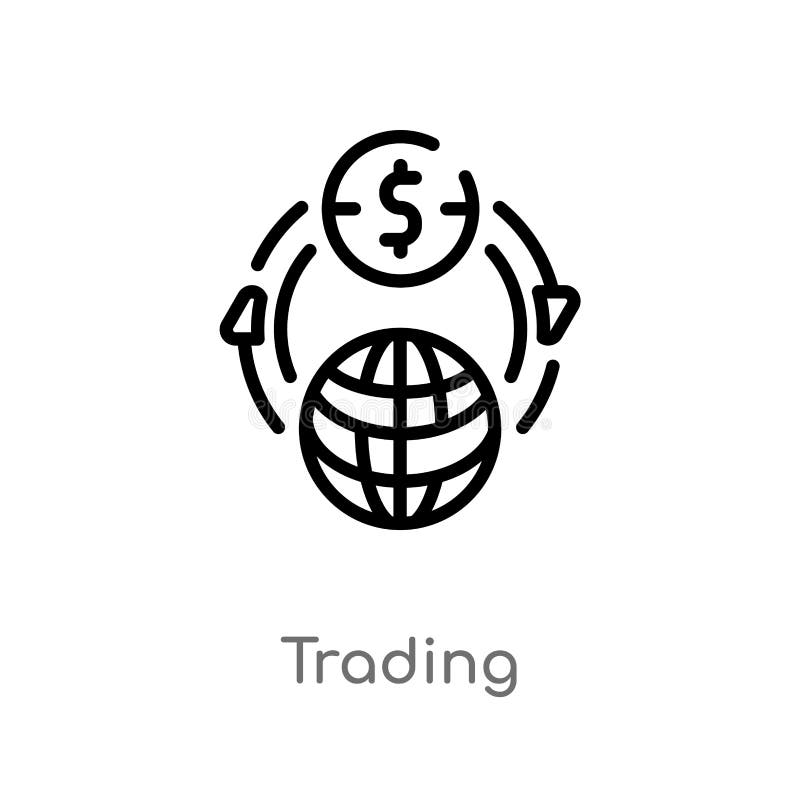 icono del vector del comercio del esquema l?nea simple negra aislada ejemplo del elemento del comercio y del concepto que hace co ilustración del vector icono del vector del comercio del esquema l?nea simple negra aislada ejemplo del elemento del comercio y del concepto que hace co ilustración del vector