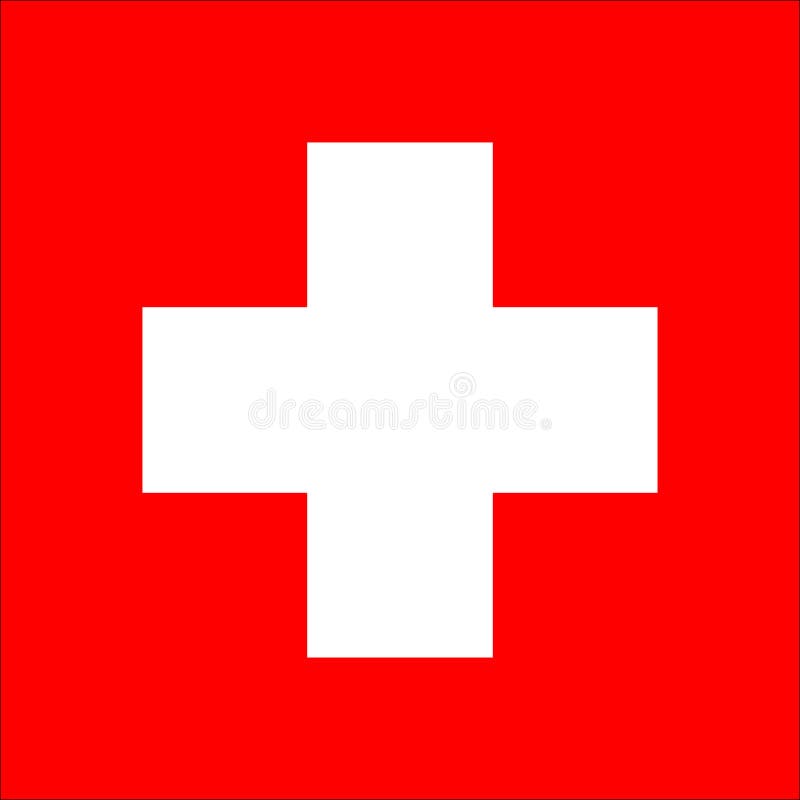 Icono del vector de la bandera de Suiza