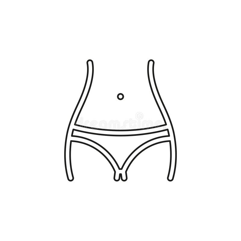 Icono del vector de la cintura de las mujeres ilustración del vector Icono del vector de la cintura de las mujeres ilustración del vector