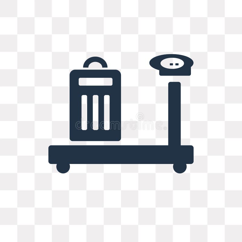 Icono del vector de la escala del cargo aislado en el fondo transparente, Carg stock de ilustración Icono del vector de la escala del cargo aislado en el fondo transparente, Carg stock de ilustración