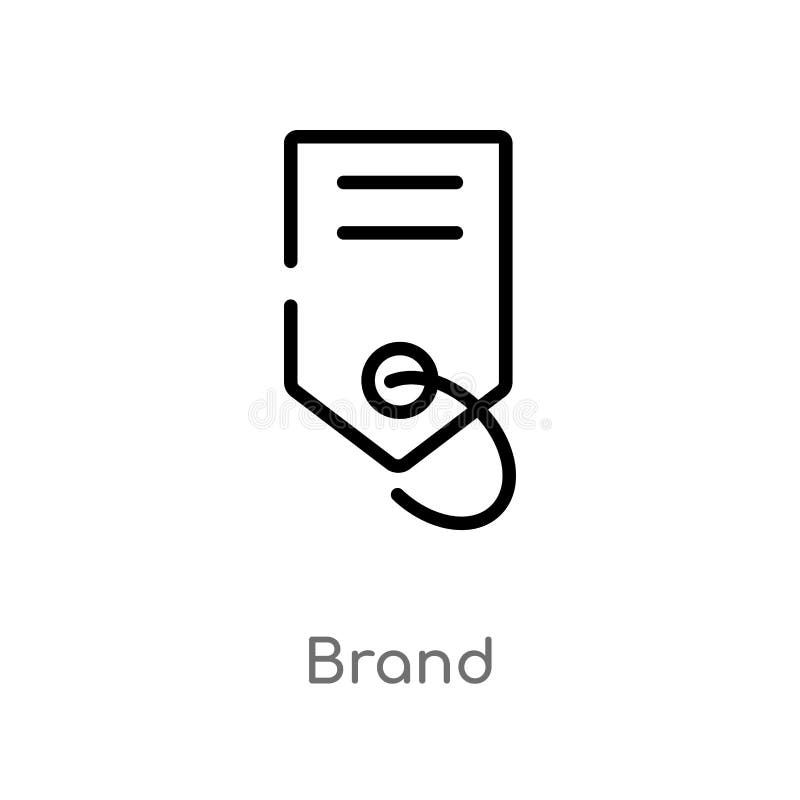 icono del vector de la marca del esquema línea simple negra aislada ejemplo del elemento del concepto de la moda y del comercio V