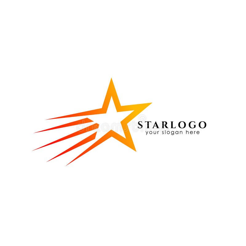 Icono del vector de la plantilla del diseño del logotipo de la estrella que vuela libre illustration Icono del vector de la plantilla del diseño del logotipo de la estrella que vuela libre illustration
