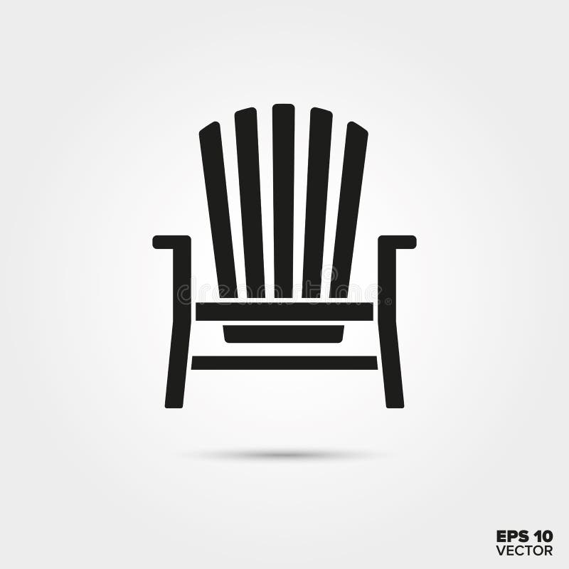 Icono del vector de la silla de Adirondack libre illustration Icono del vector de la silla de Adirondack libre illustration
