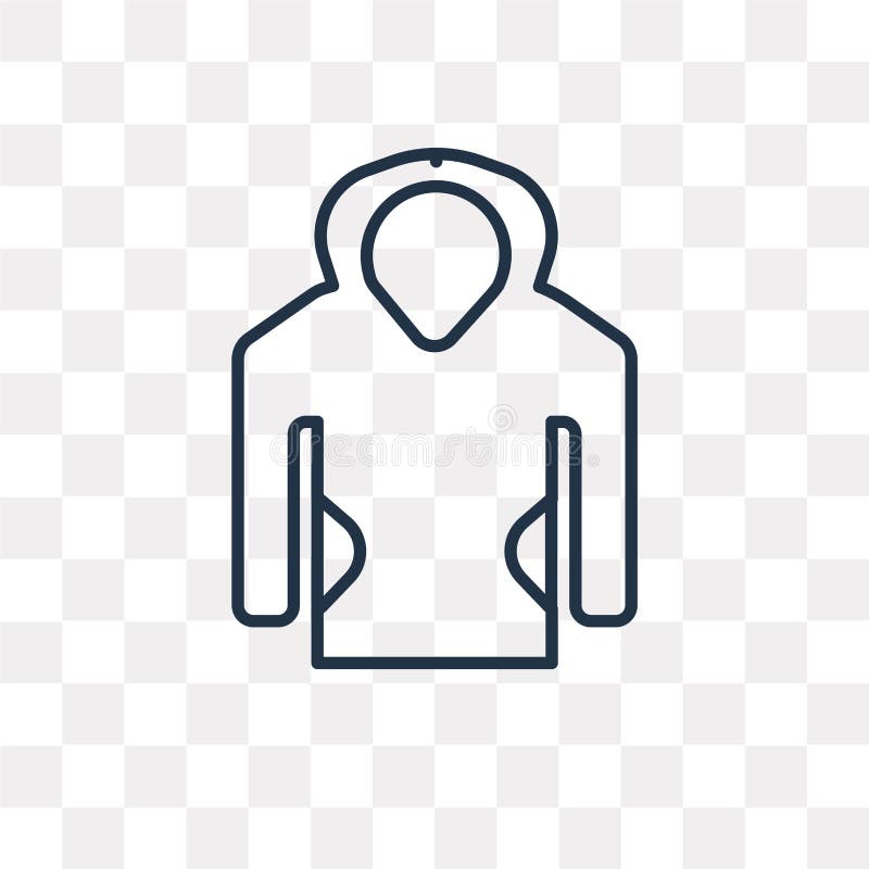 Icono Del De La Con Capucha Aislado En El Fondo Transparente, Linear Ilustración del Vector - Ilustración de ropas, negocios: 130114135