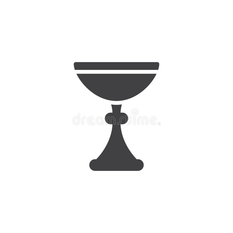 Icono Del Esquema De La Taza Del Vino De Kiddush Ilustración del Vector