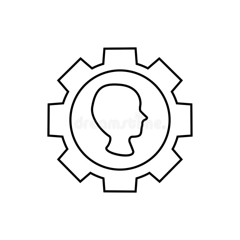 Icono del vector de los ajustes en el fondo blanco libre illustration Icono del vector de los ajustes en el fondo blanco libre illustration